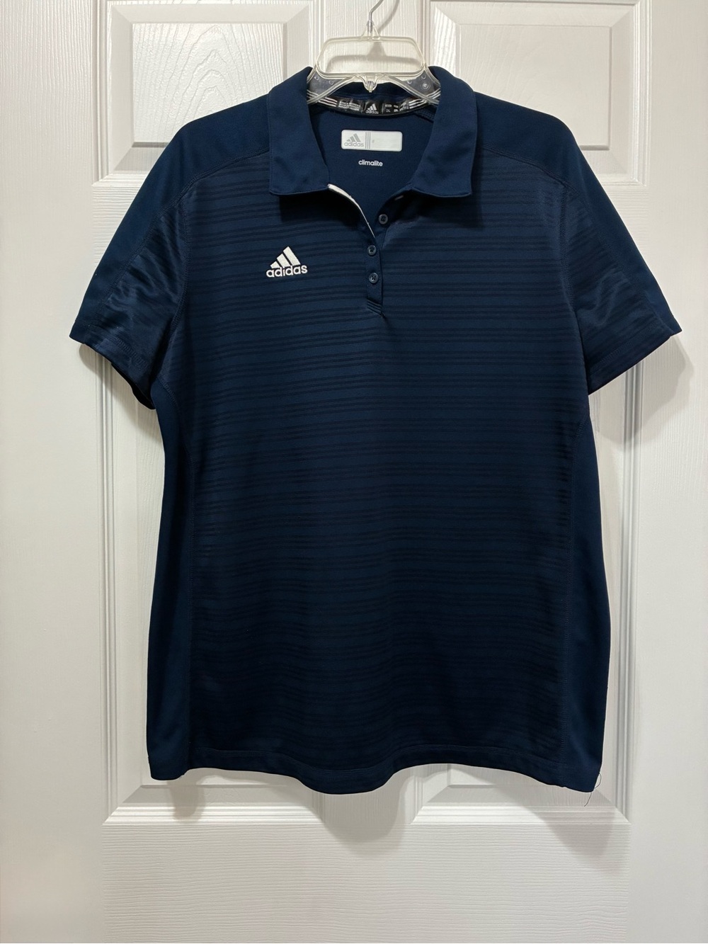 Adidas Climalite Polo Top Women’s 2XL Navy Blue Golf Tennis Preppy Sporty